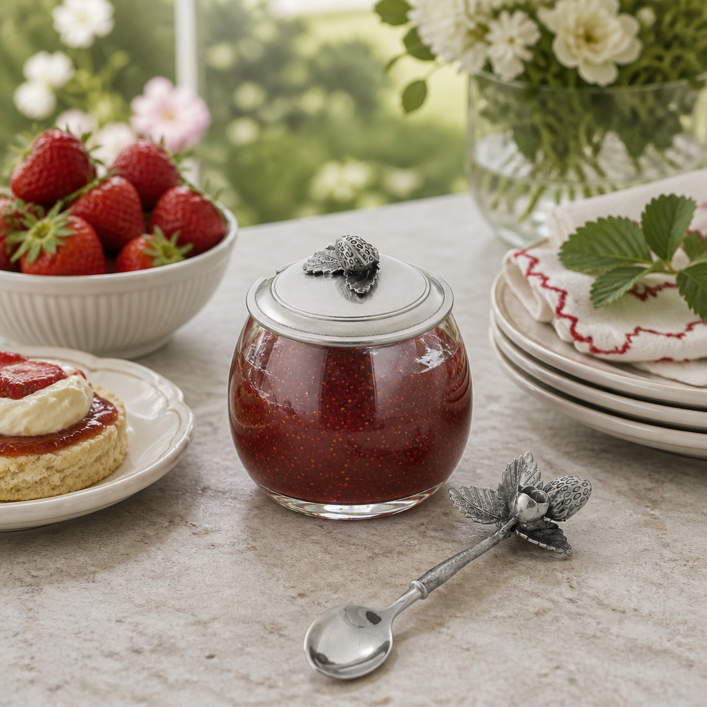 Strawberry Jam Jar with Spoon 4