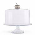 Pumpkin Knob Glass Covered Cake / Dessert Stand