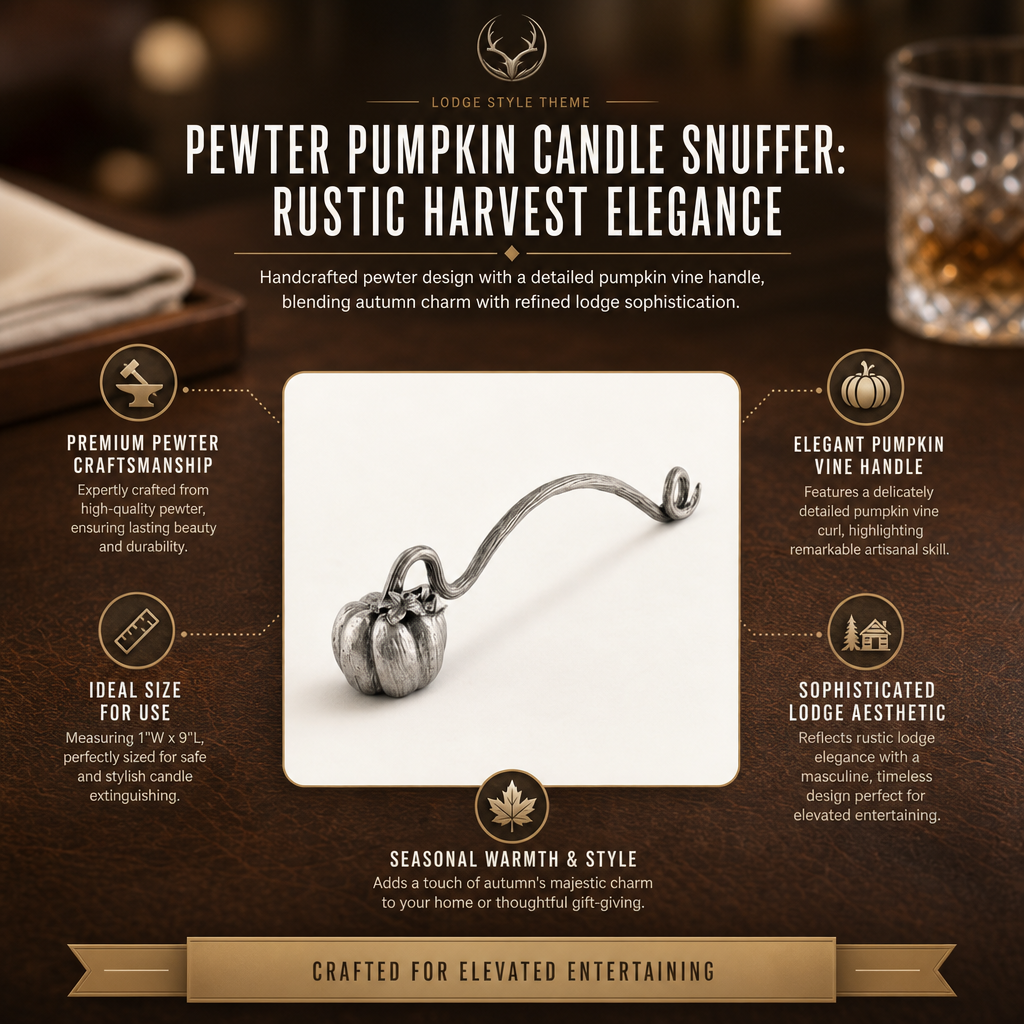 Pewter Pumpkin Candle Snuffer 10