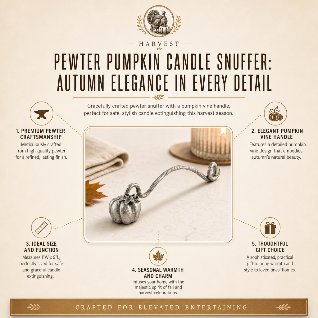 Pewter Pumpkin Candle Snuffer 1