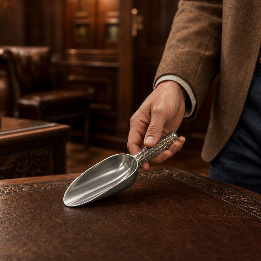 Pewter Antler Ice Scoop 6