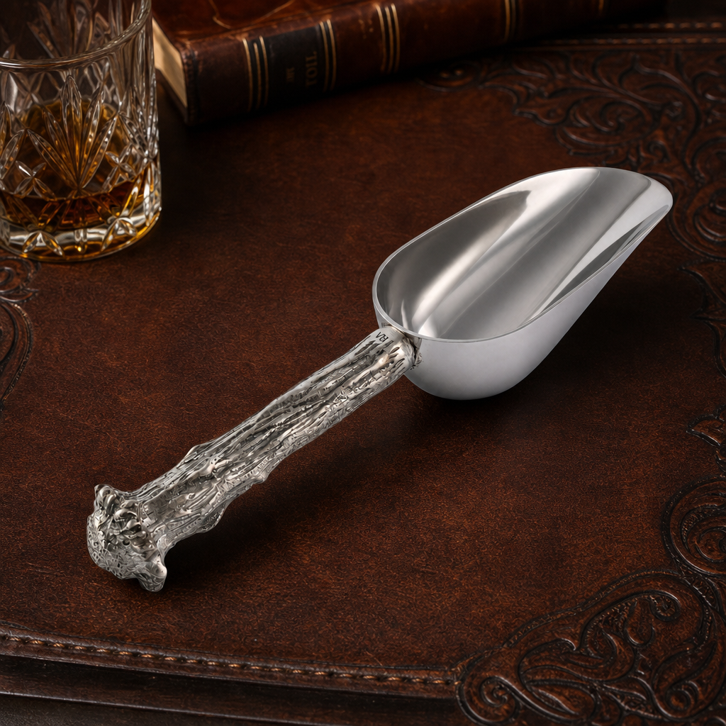 Pewter Antler Ice Scoop 1