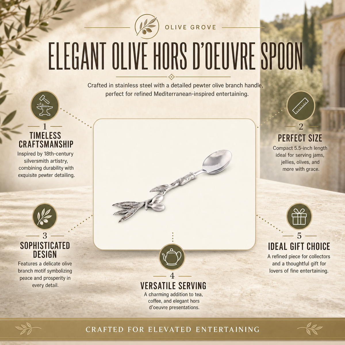 Olive Hors d oeuvre Spoon 1