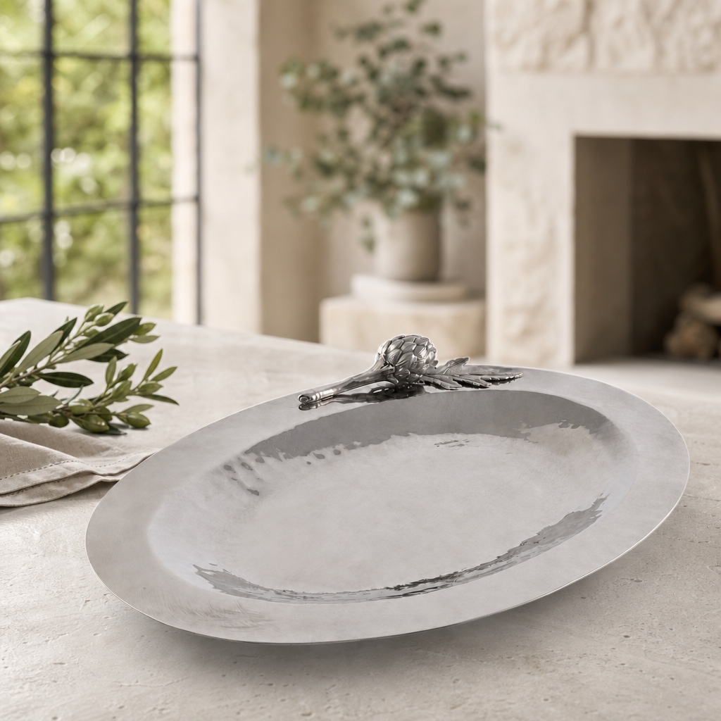 Artichoke Steel Serving Tray 2