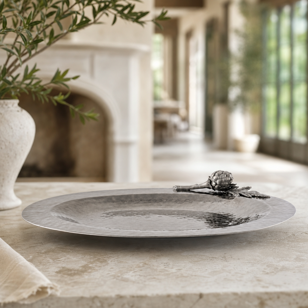 Artichoke Steel Serving Tray 4