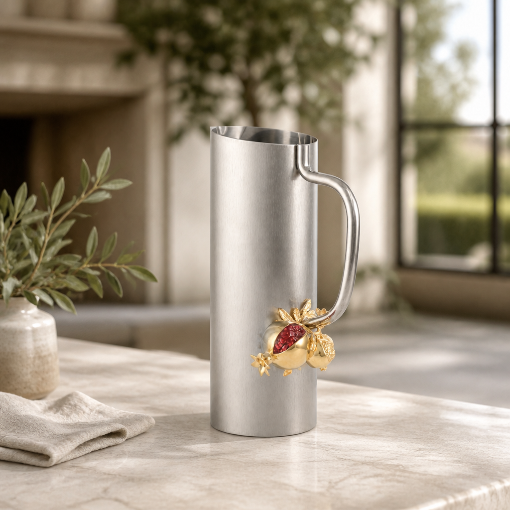 Gold Pomegranate Stainless Steel Pitcher 1