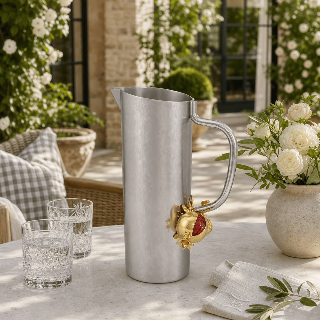 Gold Pomegranate Stainless Steel Pitcher 8