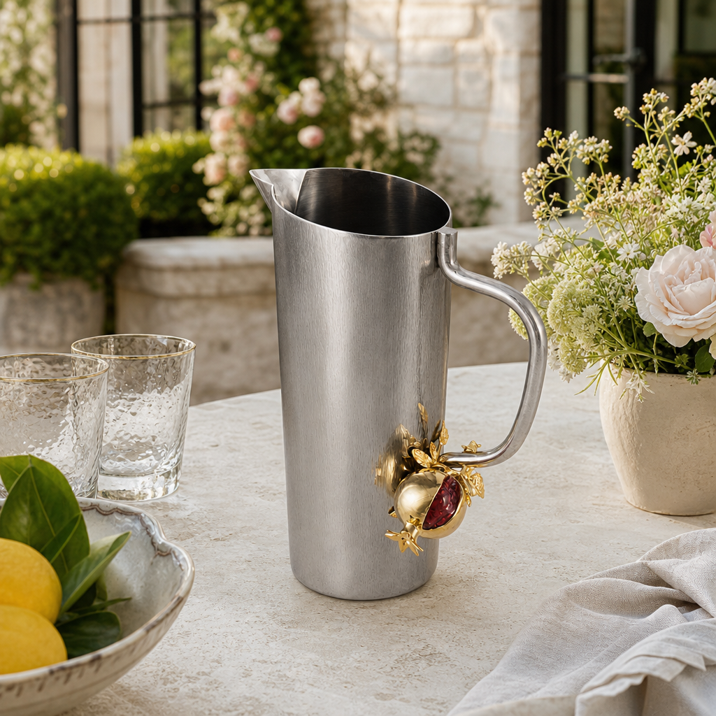 Gold Pomegranate Stainless Steel Pitcher 9
