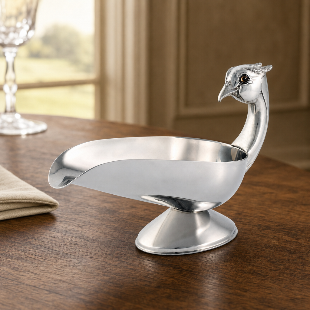 Pheasant  Handle Stainless Steel Gravy / Sauce Server 5