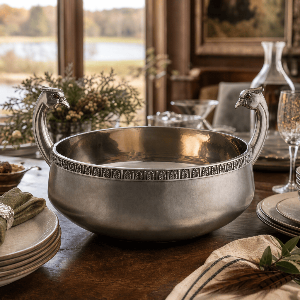 Pheasant Stainless Steel Server Bowl 7