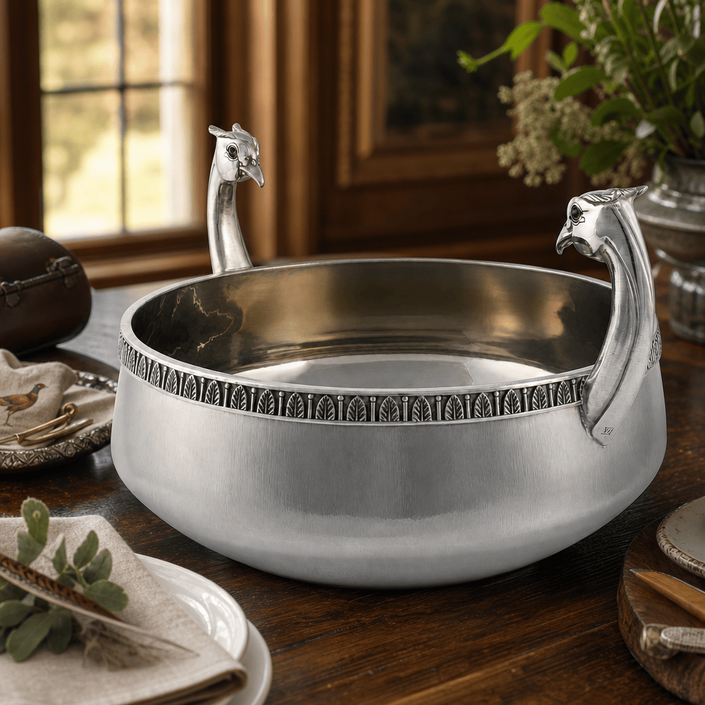 Pheasant Stainless Steel Server Bowl 8