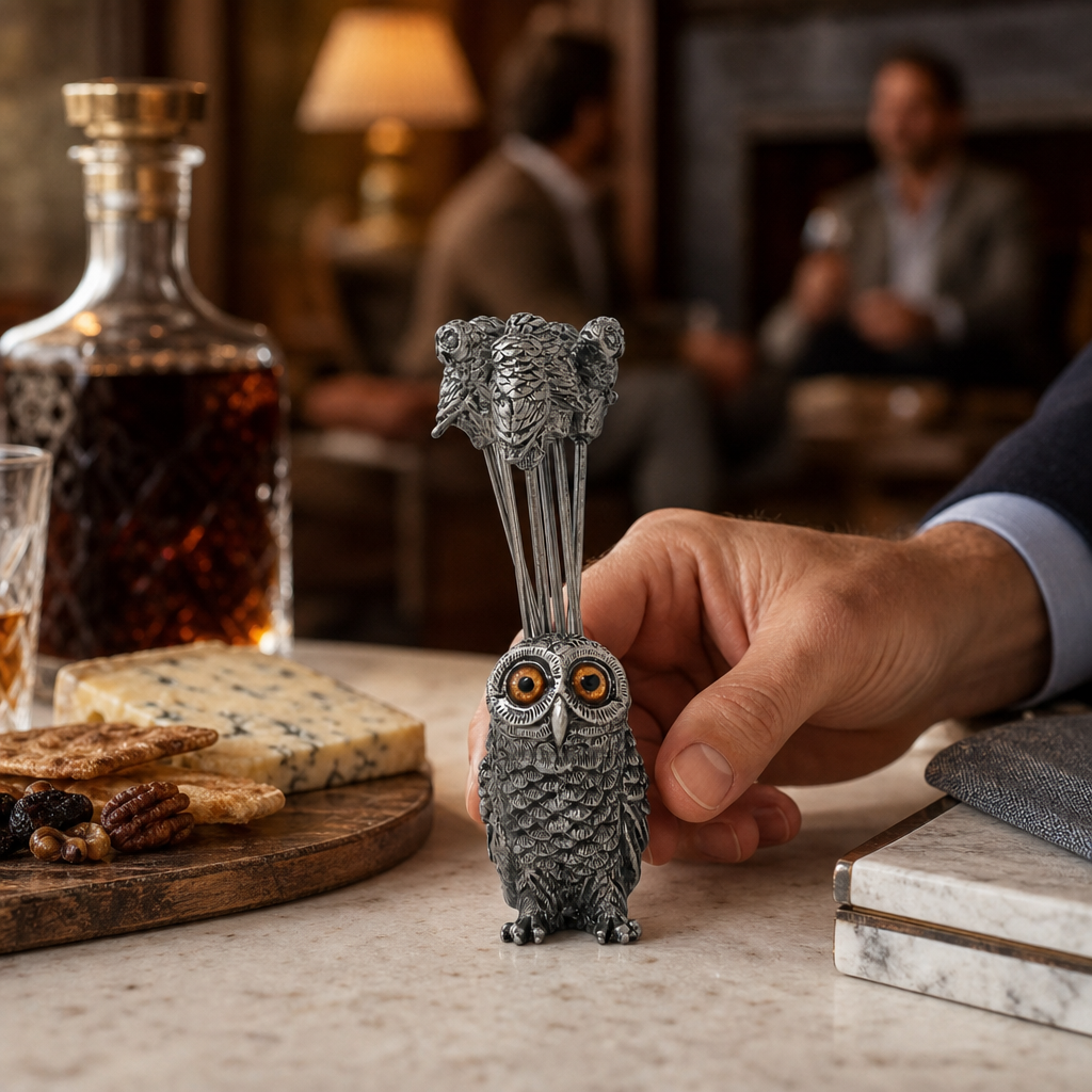 Owl Cheese Pick Set 5