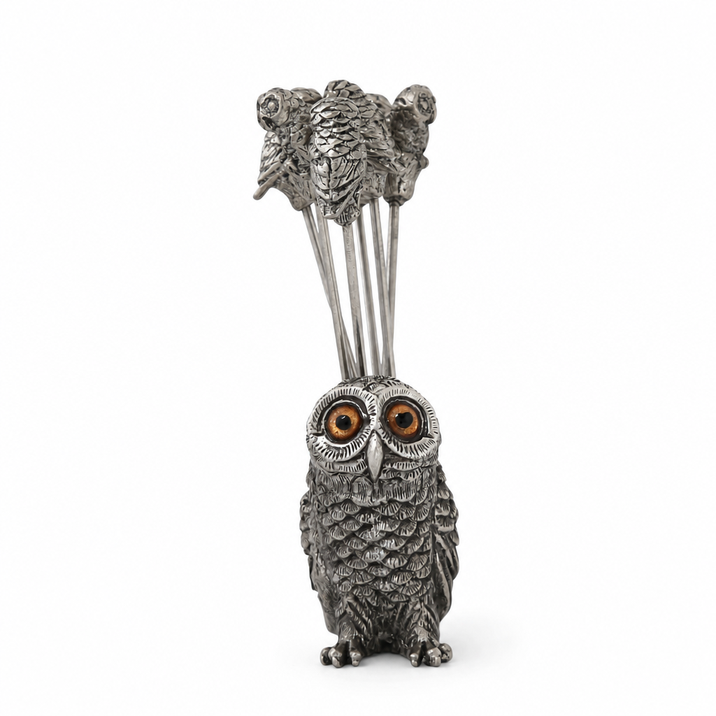 Owl Cheese Pick Set 1