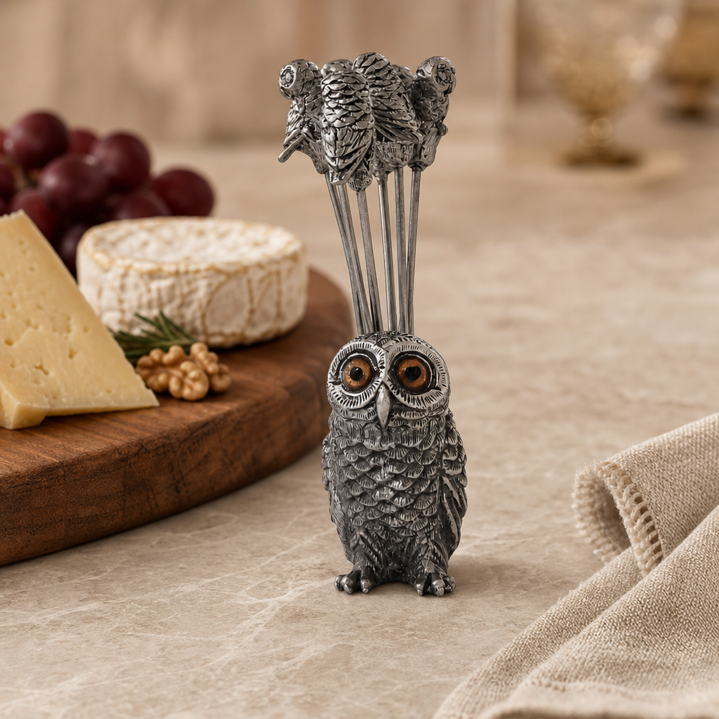 Owl Cheese Pick Set 2