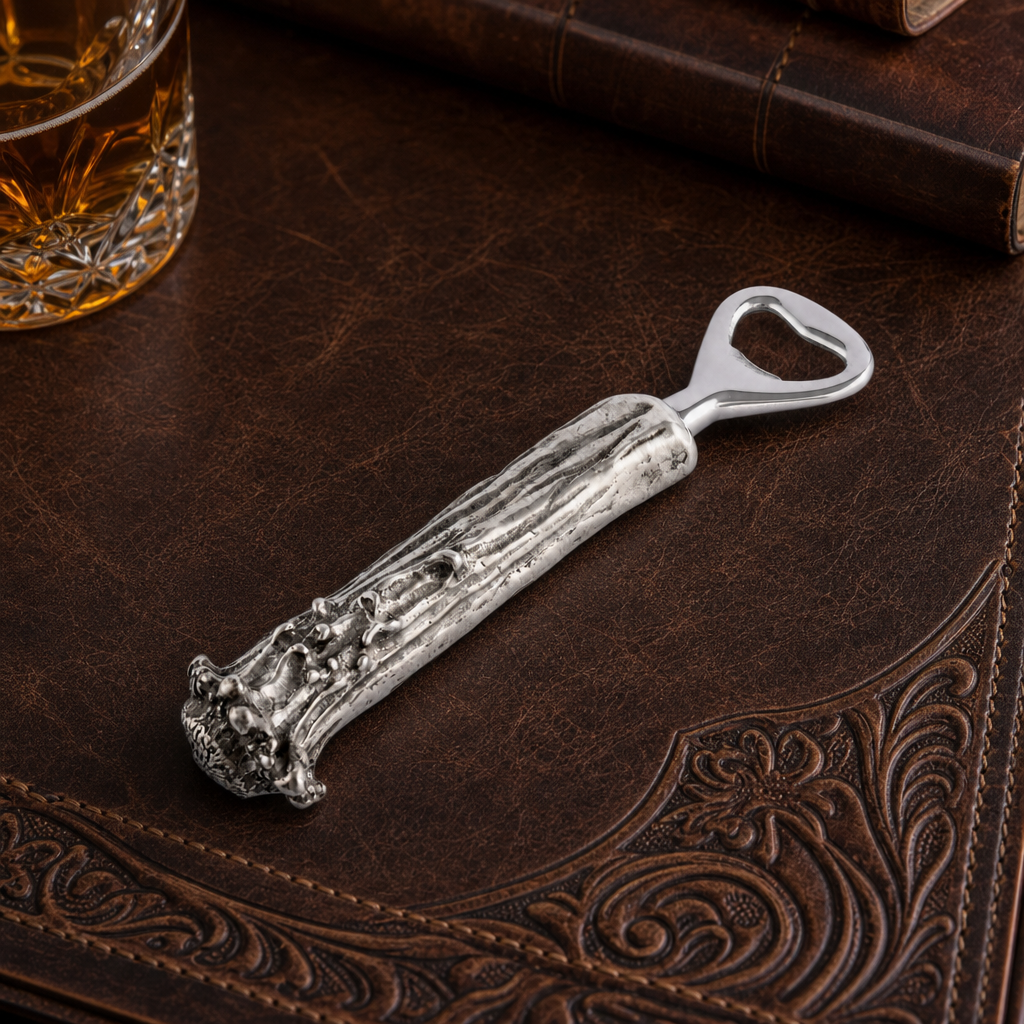 Pewter Antler Bottle Opener 3