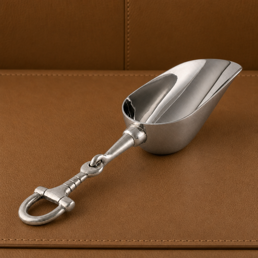 Equestrian Horse Bit Pewter Handle Ice Scoop 2