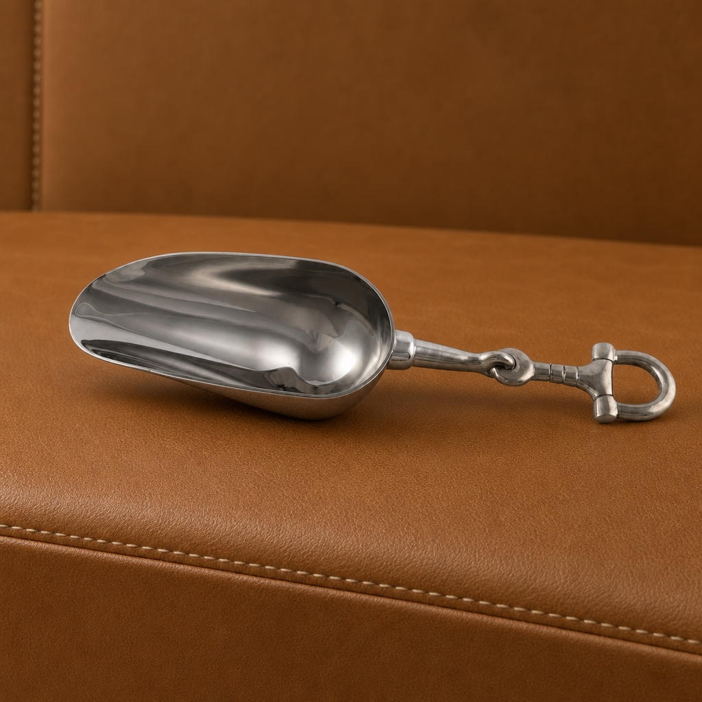 Equestrian Horse Bit Pewter Handle Ice Scoop 3