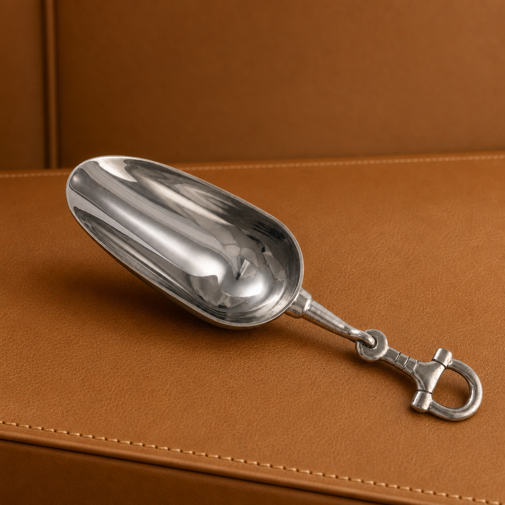 Equestrian Horse Bit Pewter Handle Ice Scoop 5