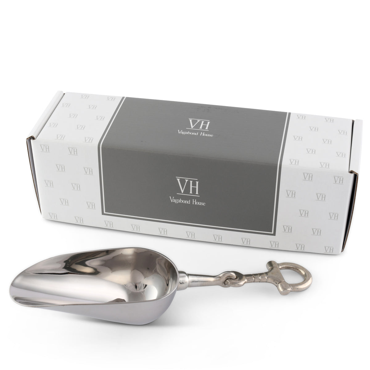 Equestrian Horse Bit Pewter Handle Ice Scoop 10