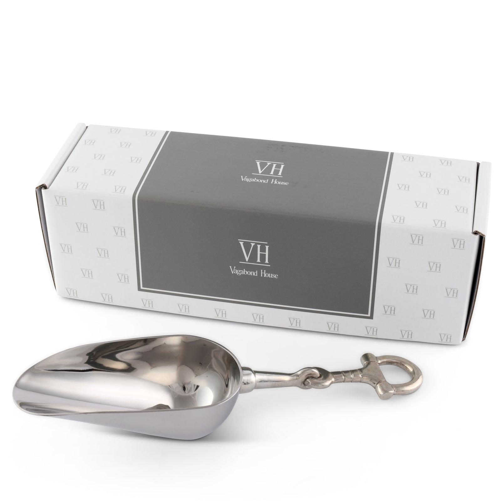 Equestrian Horse Bit Pewter Handle Ice Scoop 10