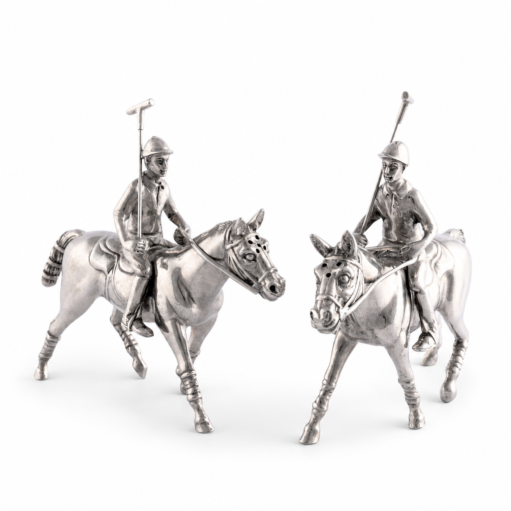 Pewter Polo Player Salt &amp; Pepper Set 1