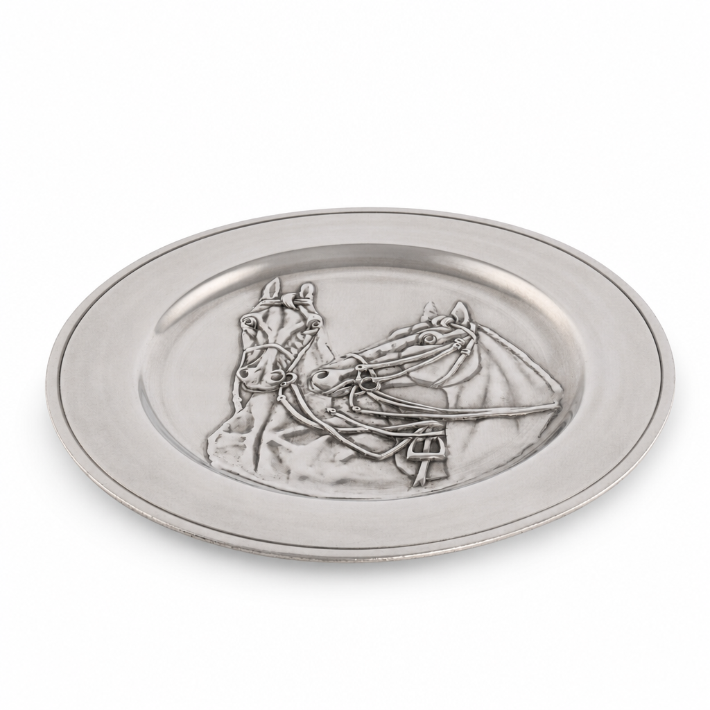 Pewter Thoroughbred Horse Charger 1