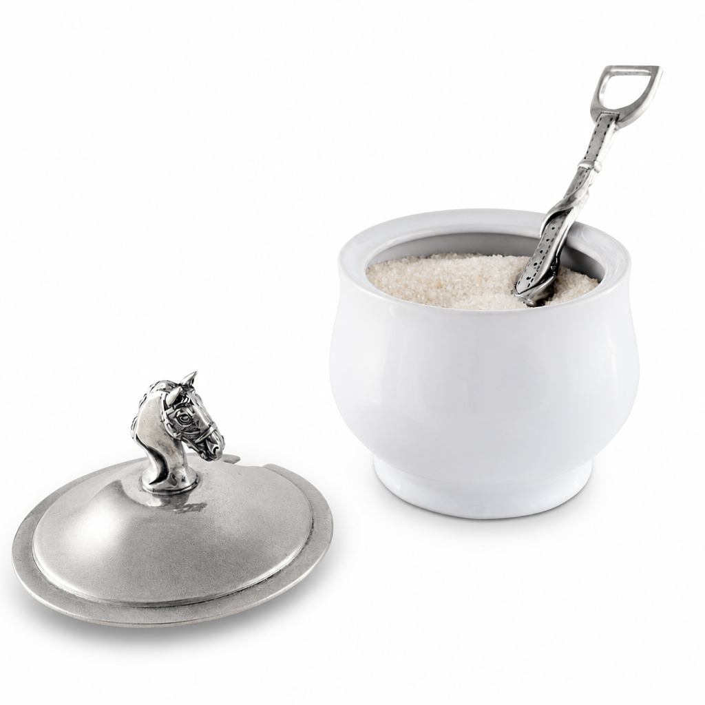 Equestrian Sugar Bowl and Spoon 11