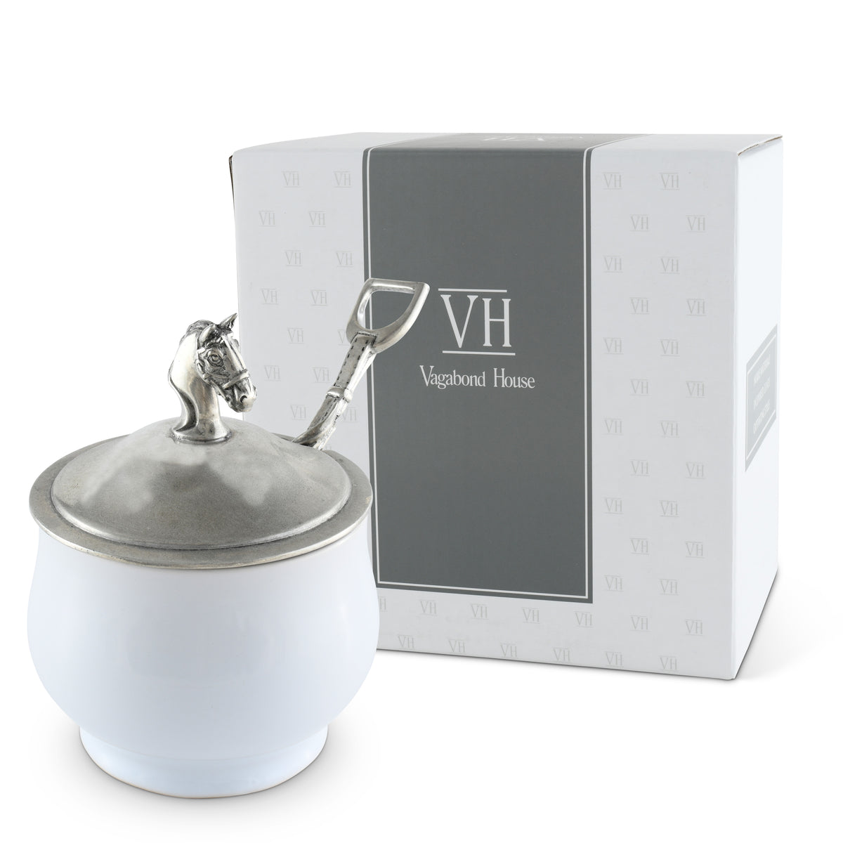 Equestrian Sugar Bowl and Spoon 10