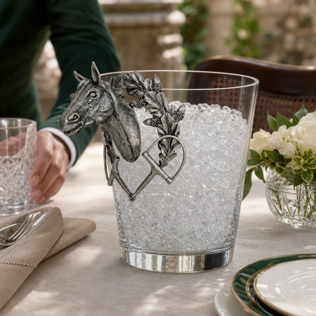 Horse Head Glass Ice Bucket 4