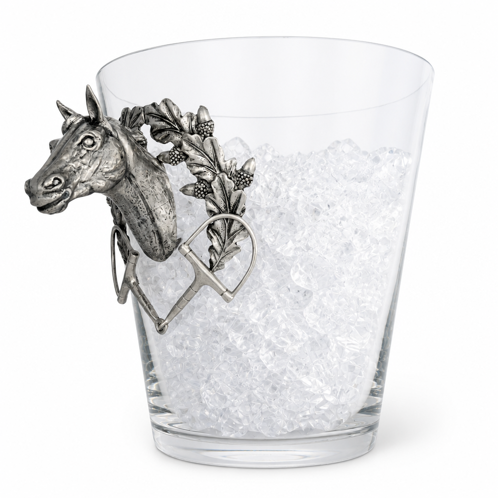 Horse Head Glass Ice Bucket 1