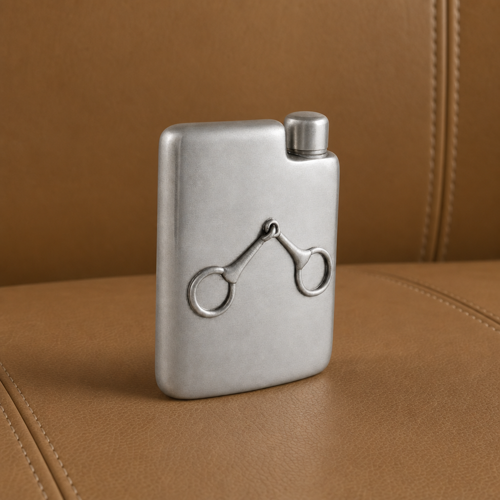 Equestrian Pewter Flask 1