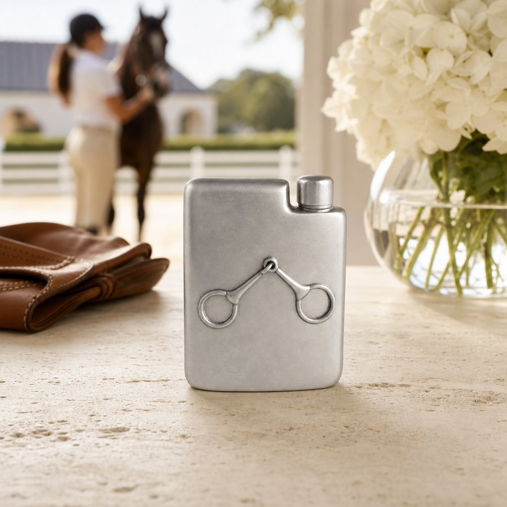 Equestrian Pewter Flask 7