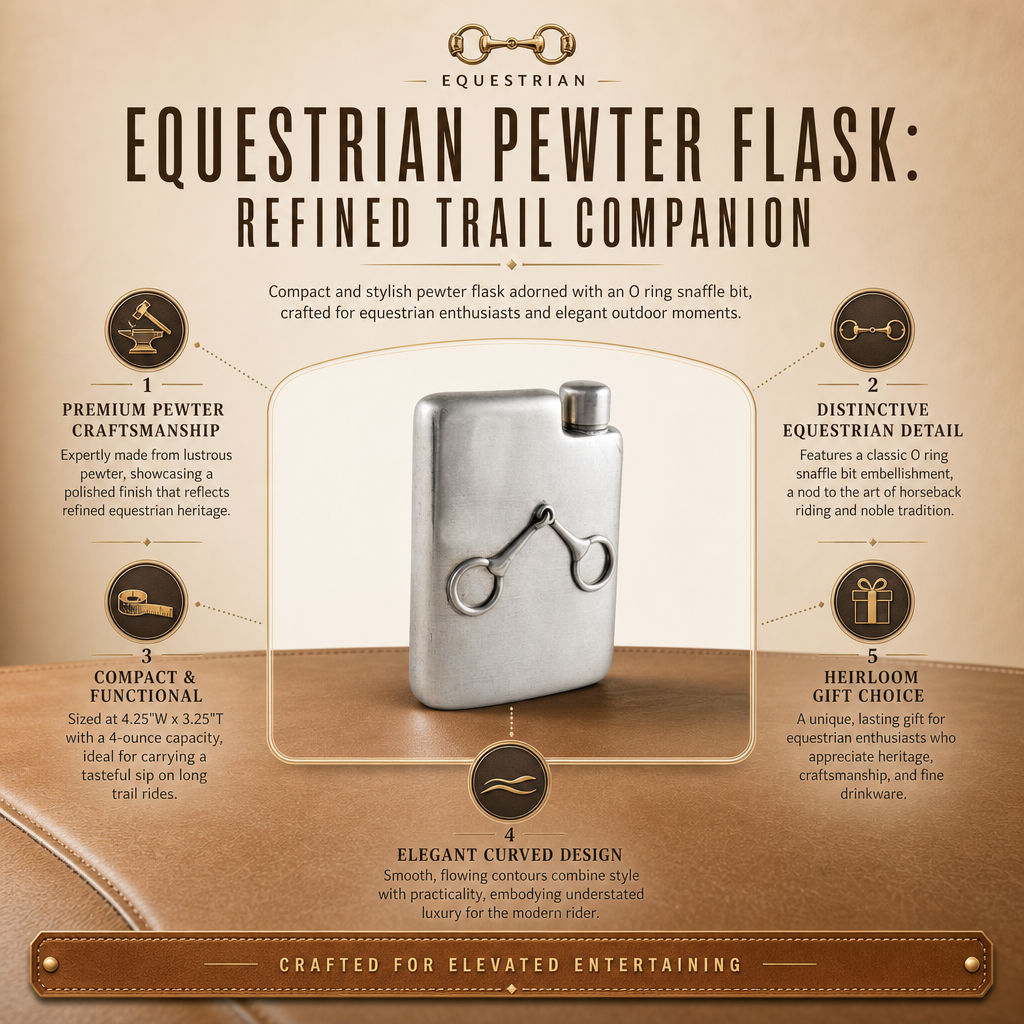 Equestrian Pewter Flask 11