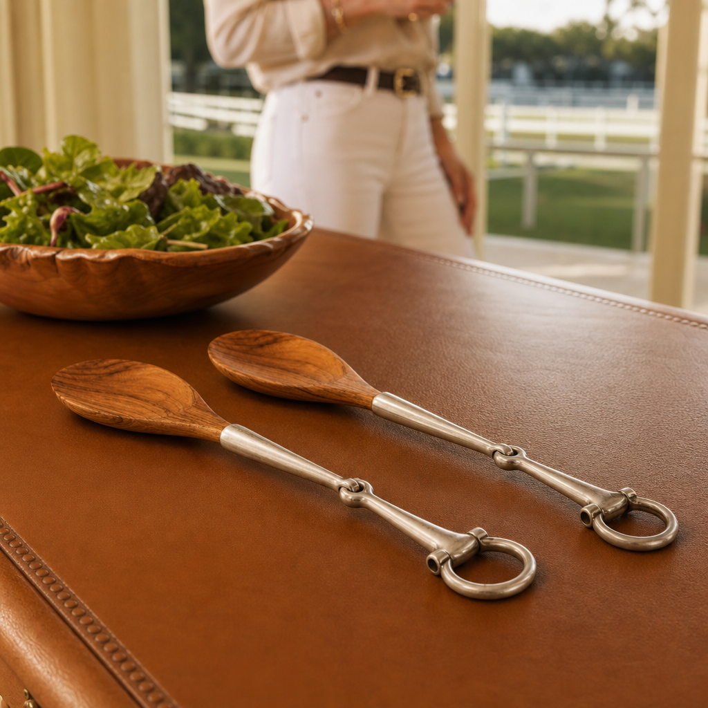Bit Wood Salad Server Set 6