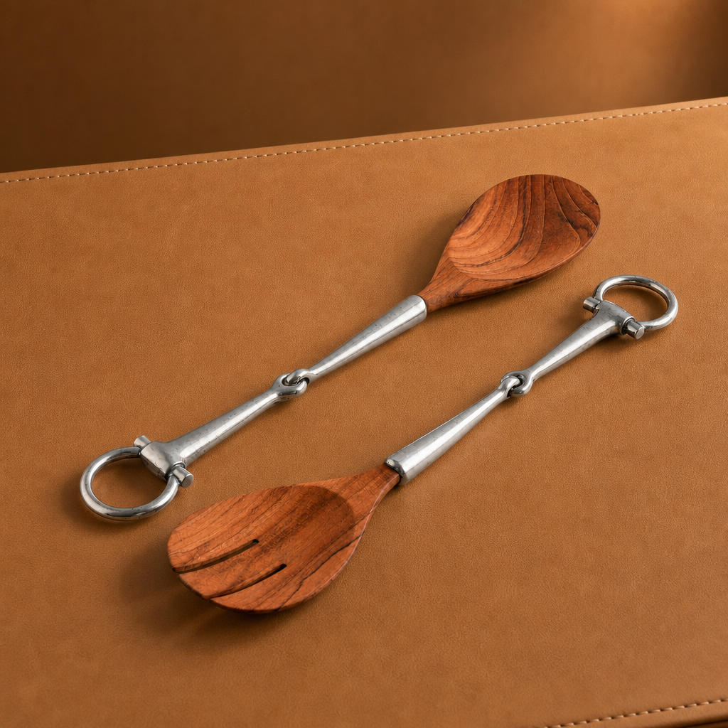 Bit Wood Salad Server Set 3