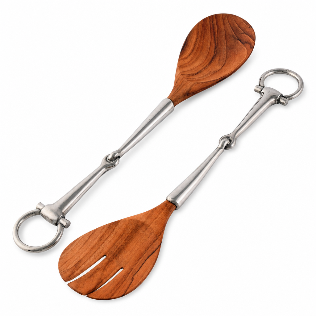 Bit Wood Salad Server Set 10