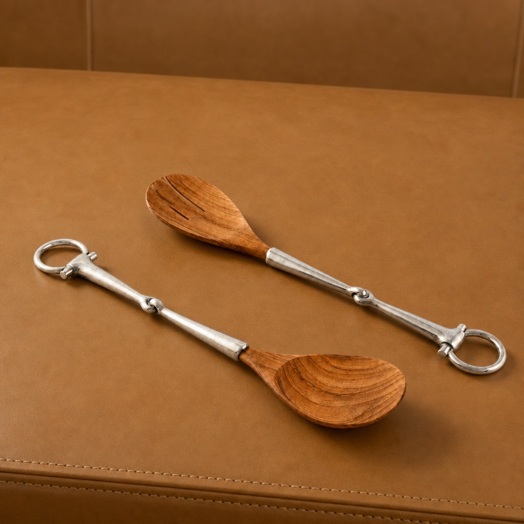 Bit Wood Salad Server Set 4