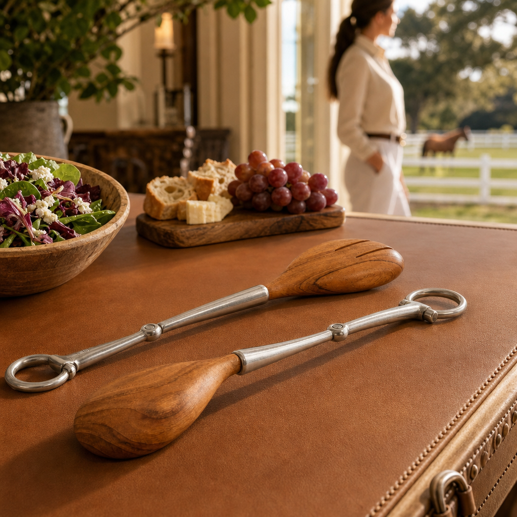 Bit Wood Salad Server Set 9