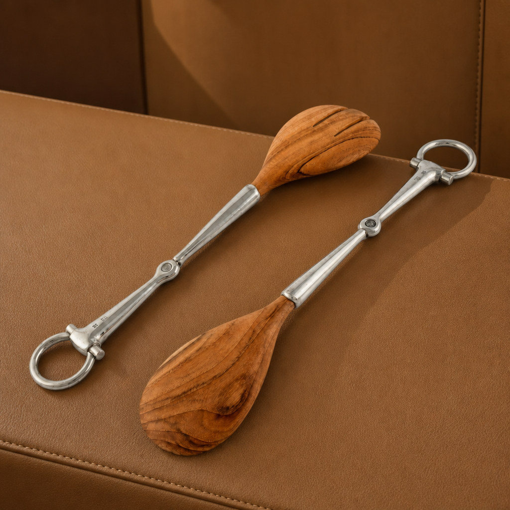 Bit Wood Salad Server Set 5