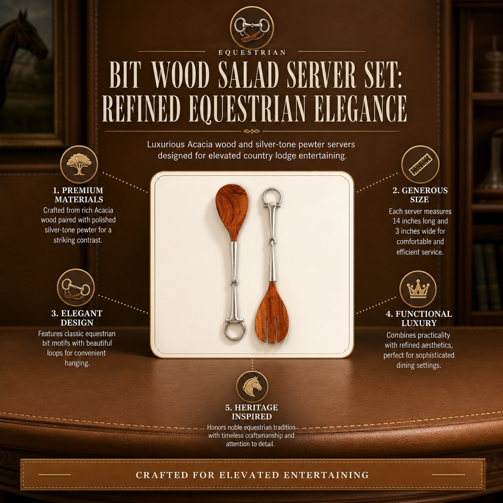Bit Wood Salad Server Set 9