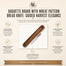Baguette Board with Wheat Pattern Bread Knife 1
