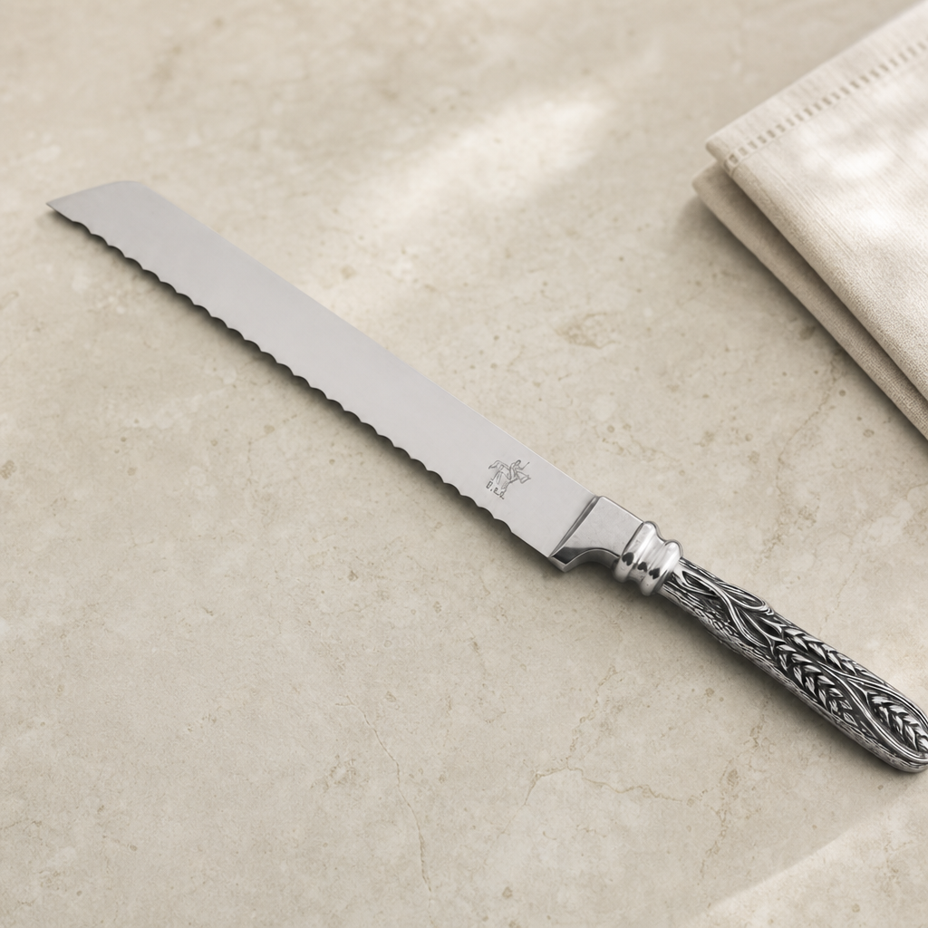 Pewter Wheat Harvest Bread Knife 1