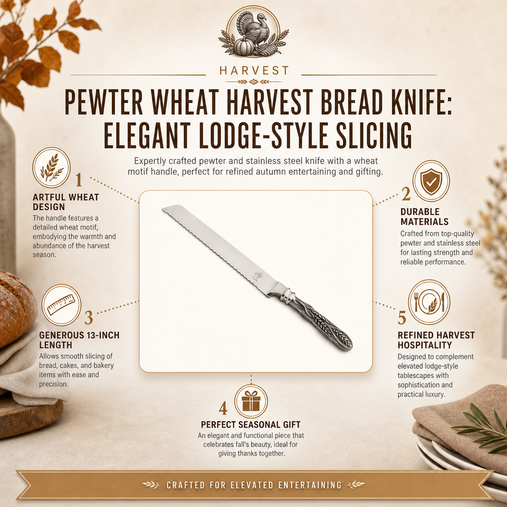 Pewter Wheat Harvest Bread Knife 1
