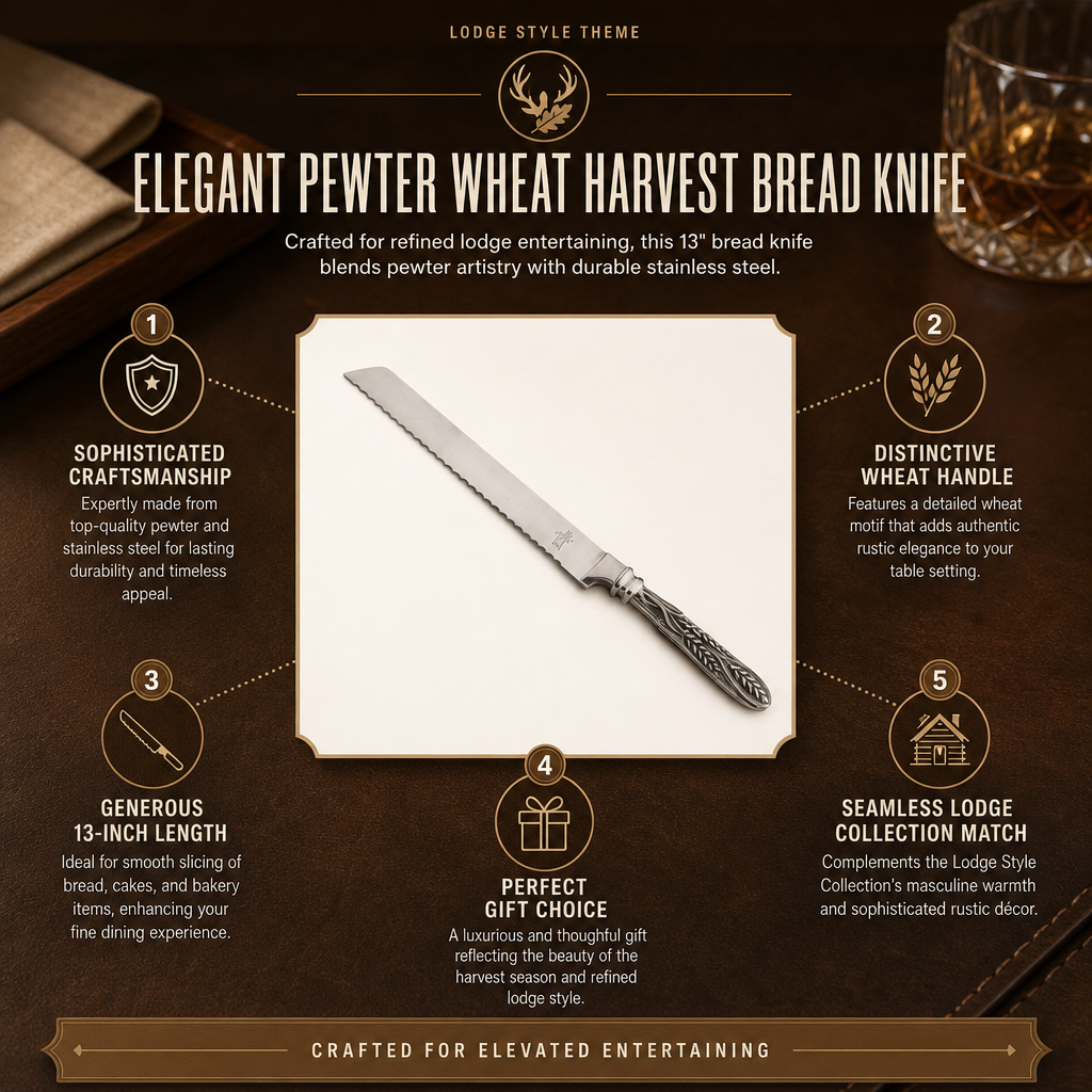Pewter Wheat Harvest Bread Knife 1
