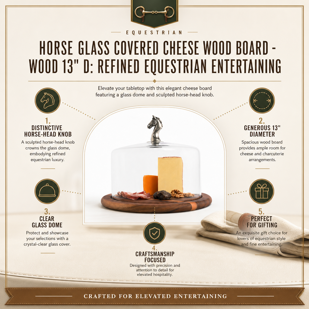 Horse Head Cheese Board with Dome 8