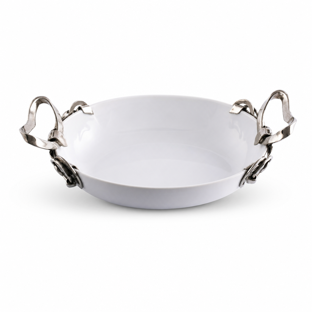 Horseshoe & Bit Stoneware Dish 10