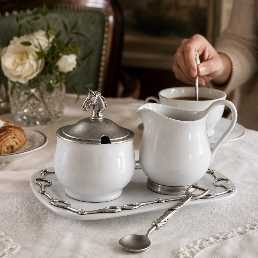 Equestrian Sugar and Creamer Set 4