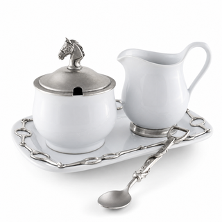 Equestrian Sugar and Creamer Set