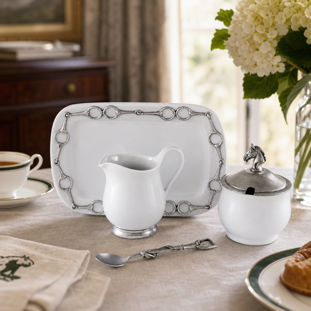 Equestrian Sugar and Creamer Set 5