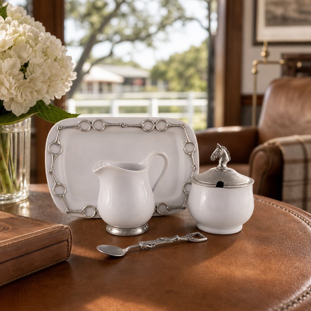 Equestrian Sugar and Creamer Set 7